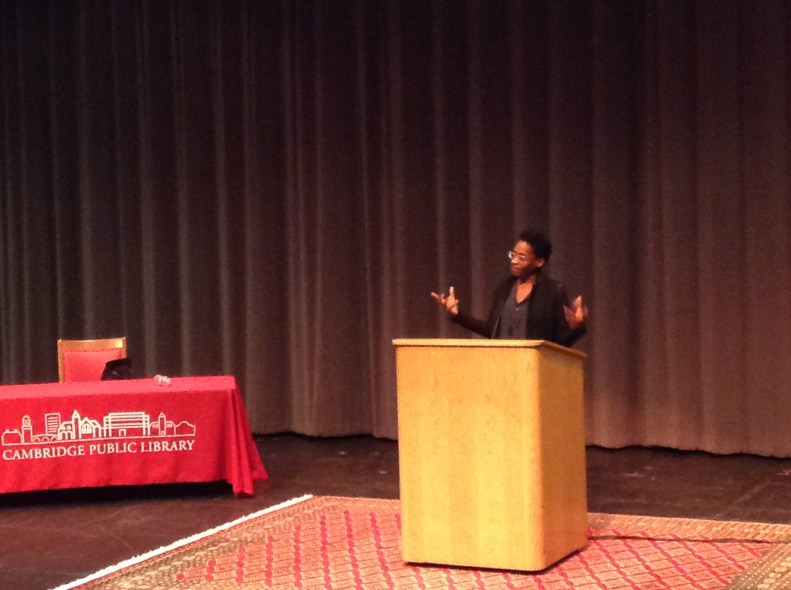 Jacqueline Woodson on stage
